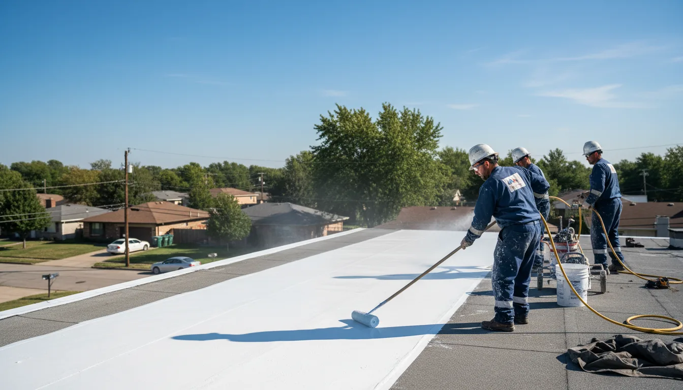 Commercial roof coating in Nichols, IA near me